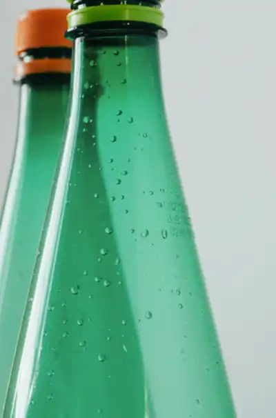 Image of two bottles of tunnel pasteurizer processing sea moss beverages
